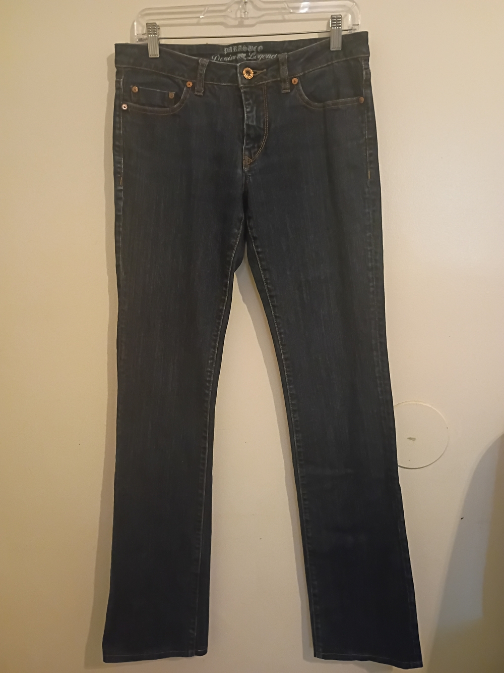 Parasuco Women's Dark Blue Boot‎ Cut Jeans Selvedge Sz 8